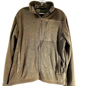 Peter Storm UK Full Zip Jacket Size S Brown Fleece Classic 3 Pocket Design